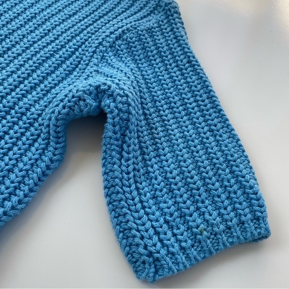 525 Women's Light Blue Mockneck 3/4 Sleeves Sweater Size Medium - Picture 4 of 7